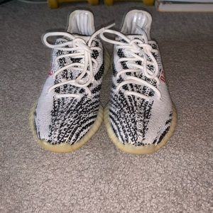 Yeezys zebra shoes